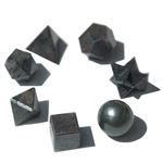 Black Agate Geometric Set 7 Piece in Gift Pouch